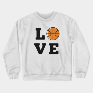 Love Basketbal ball Black Crewneck Sweatshirt